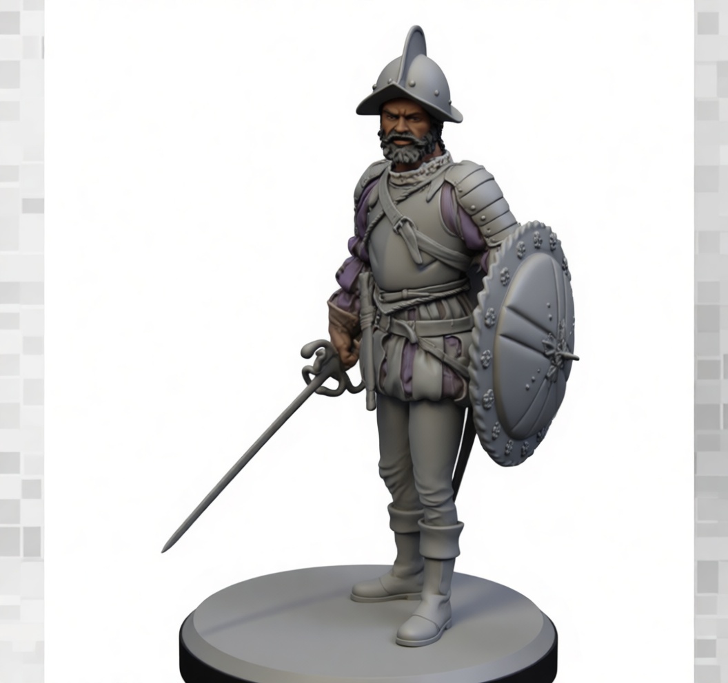 Musketeer Warrior Figurine free 3D printable STL