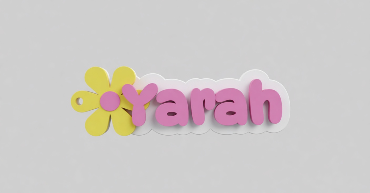 Yarah Name Tag free 3D printable STL