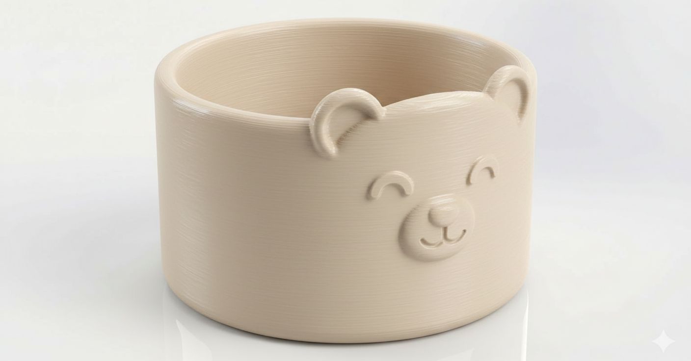 Bear Face Storage Bowl free 3D printable STL