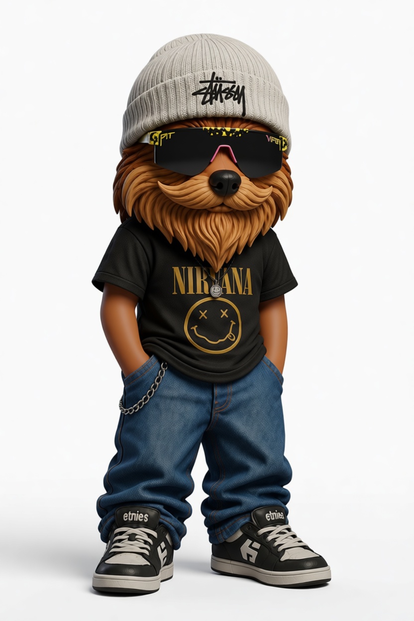 Cool Dog Streetwear Figurine free 3D printable STL