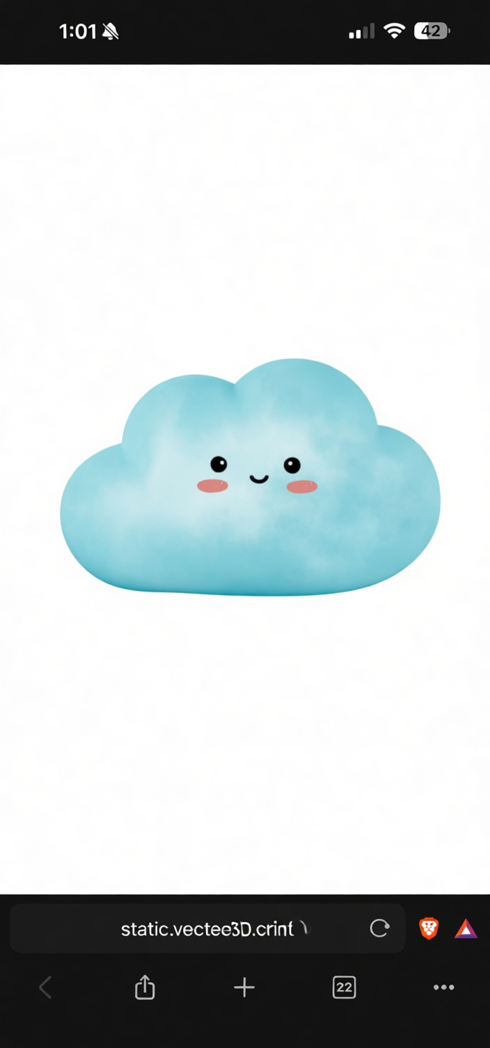 Kawaii Cloud Figurine free 3D printable STL