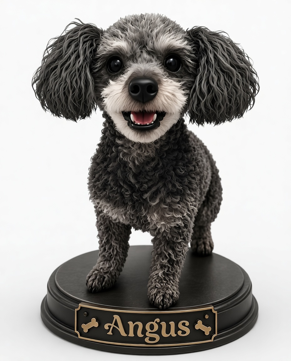 Angus Poodle Figurine free 3D printable STL