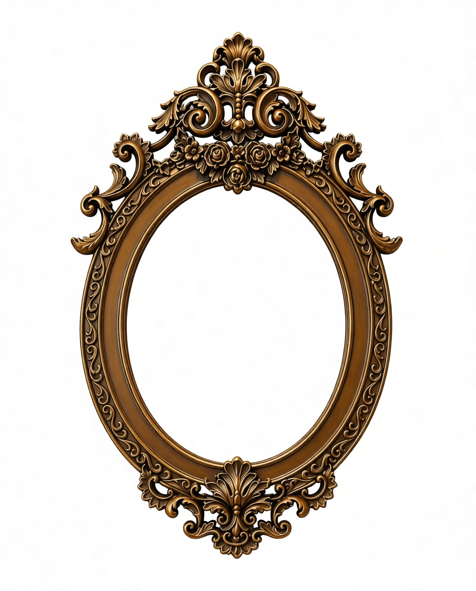 Ornate Oval Frame free 3D printable STL