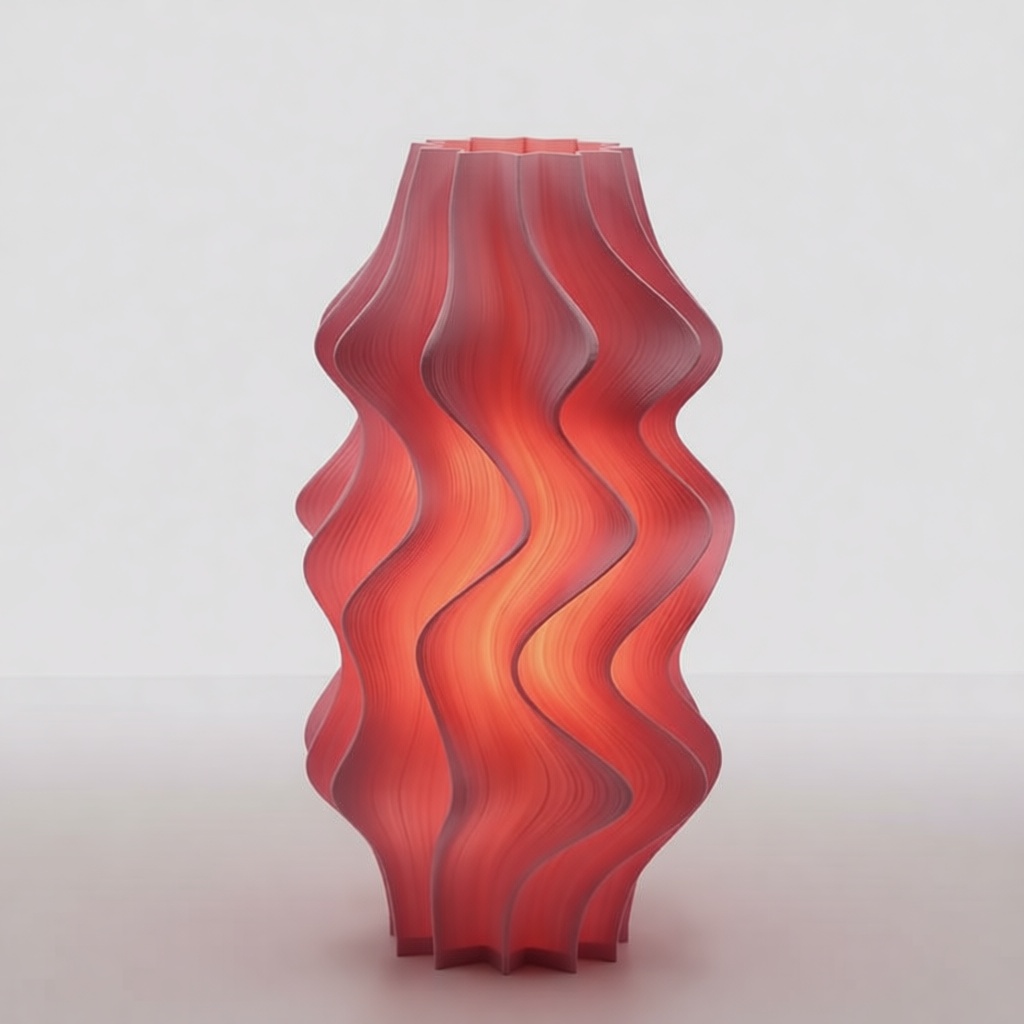 Wavy Vase Sculpture free 3D printable STL