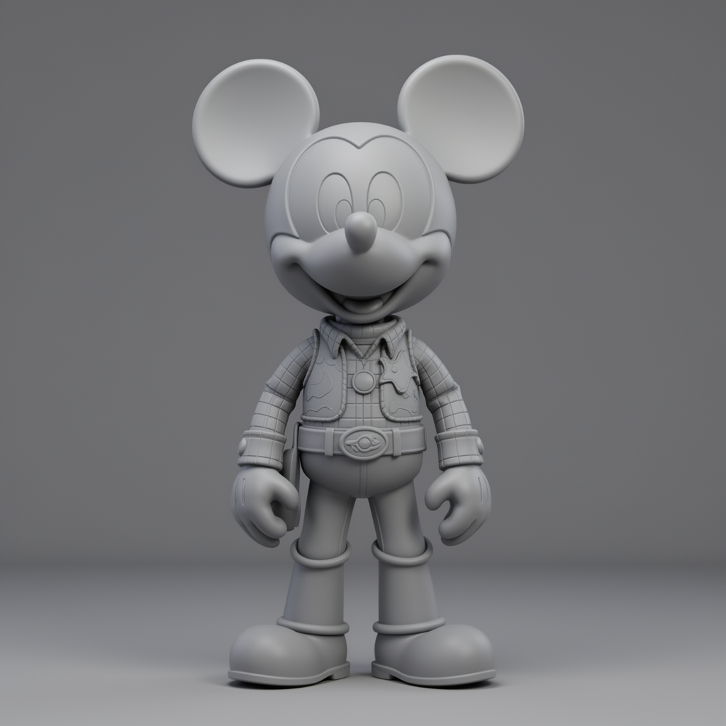 Mickey Mouse Woody Figurine free 3D printable STL
