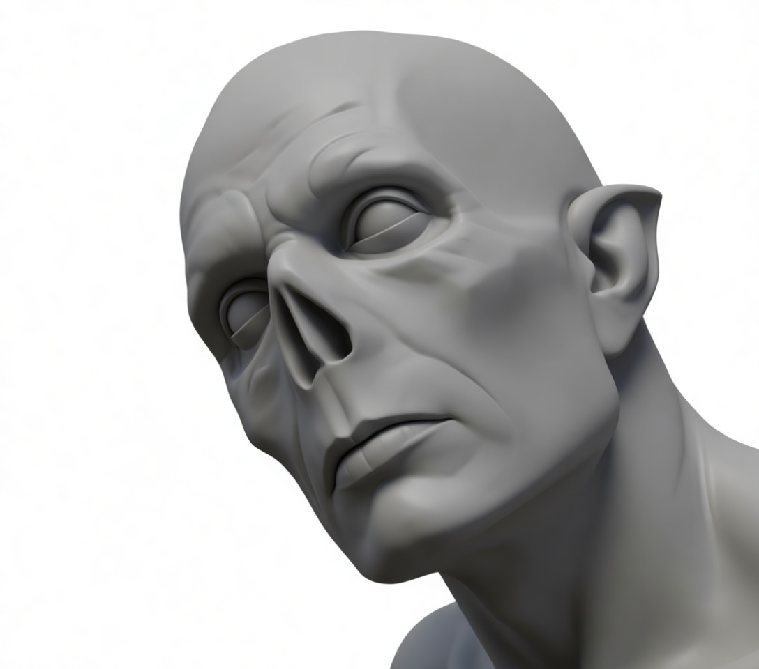 Skeletal Zombie Bust free 3D printable STL