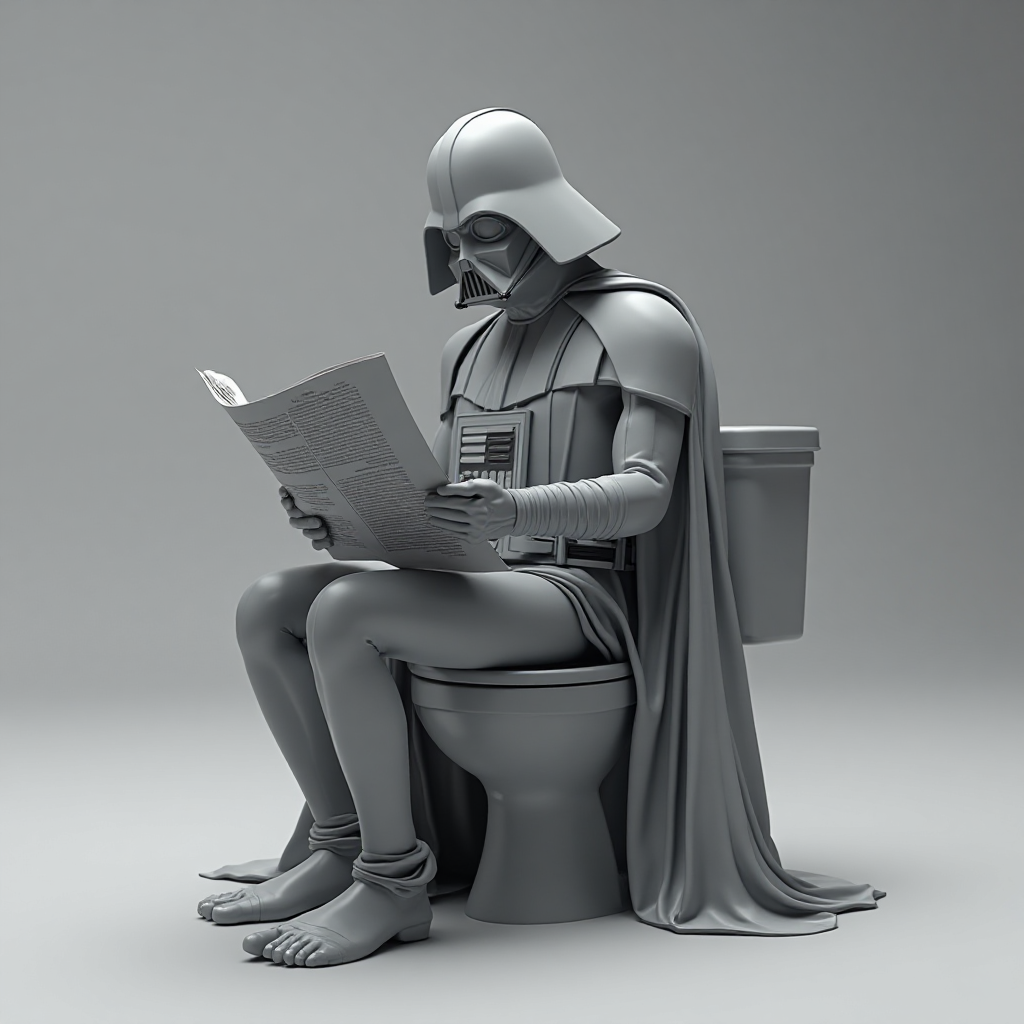 Darth Vader Toilet Figurine free 3D printable STL