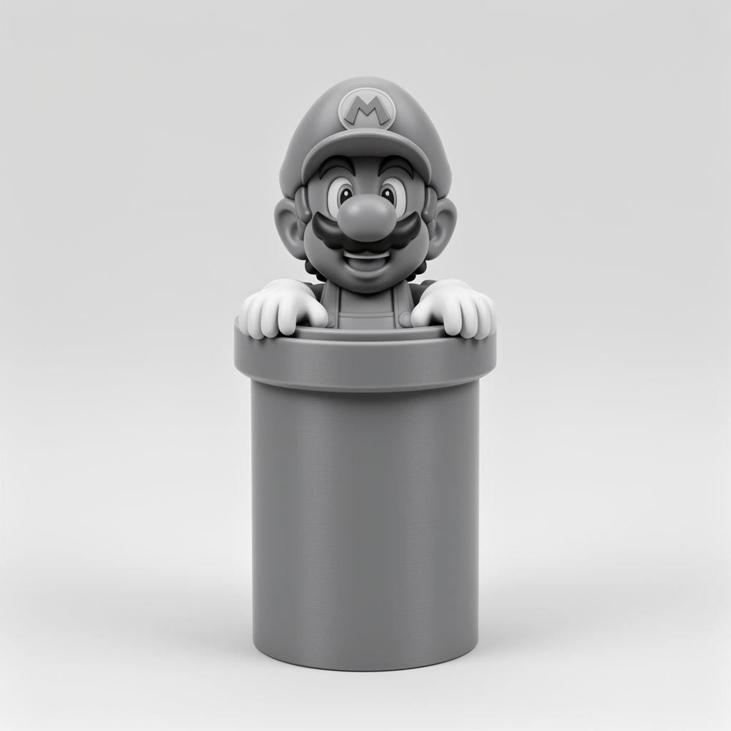 Super Mario Pipe Figurine free 3D printable STL