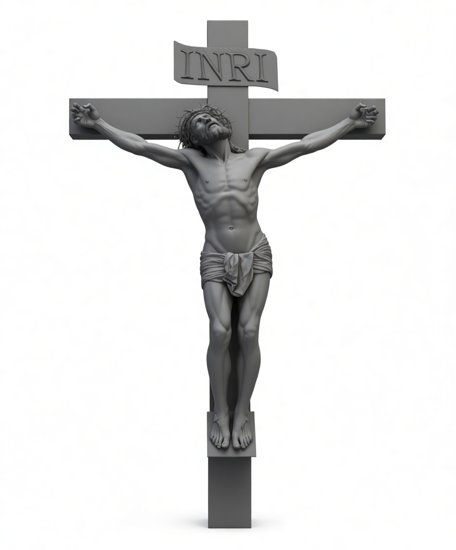 Jesus Christ Crucifix Statue - Free 3D Printable STL File