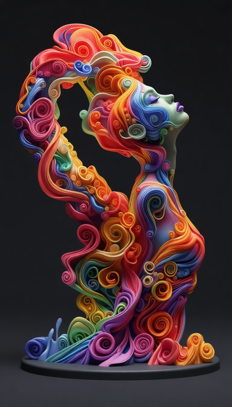 Abstract Woman Bust free 3D printable STL