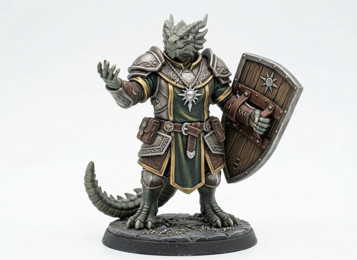 Dragonborn Paladin Figurine free 3D printable STL
