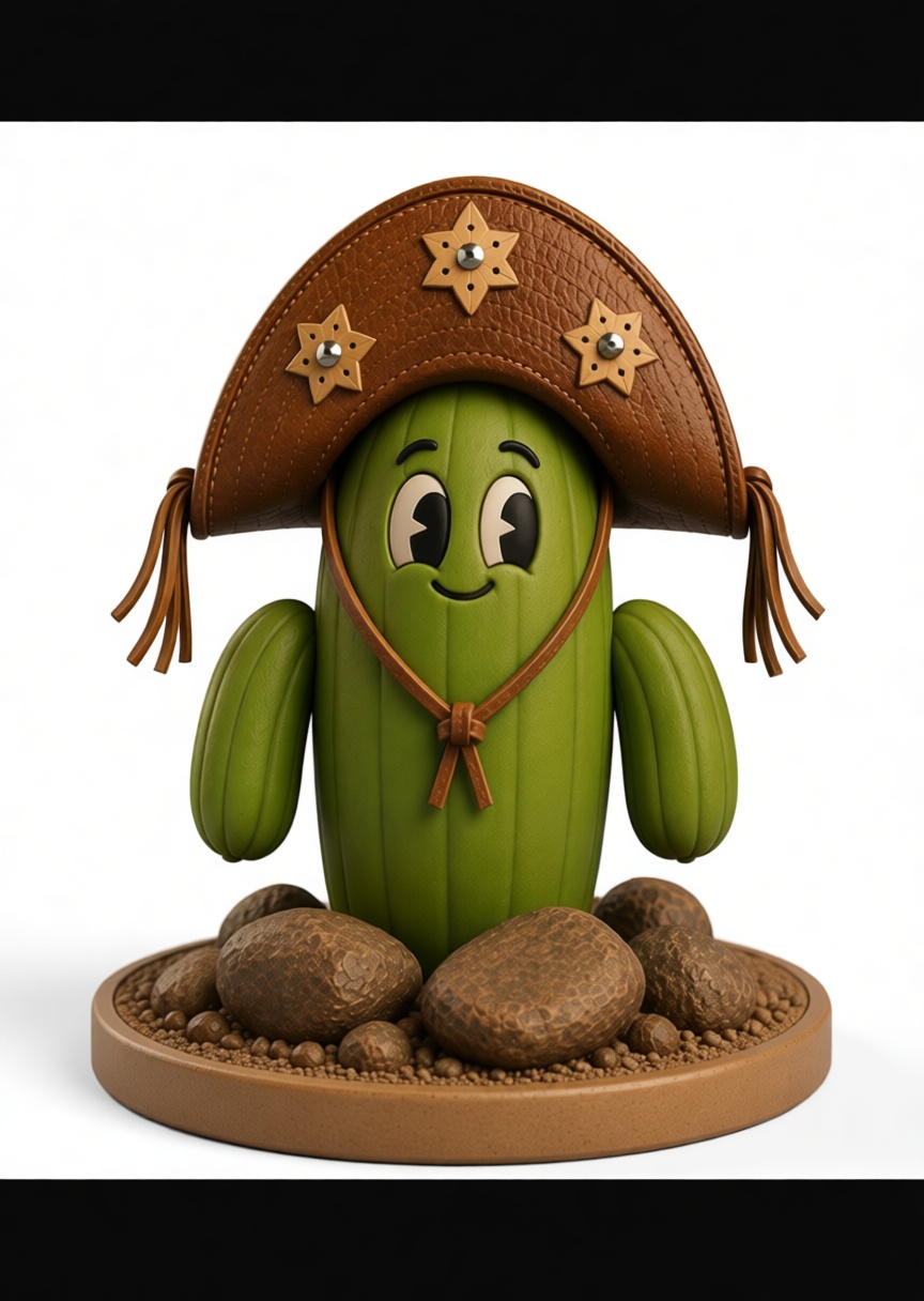 Cactus With Cowboy Hat Figurine free 3D printable STL
