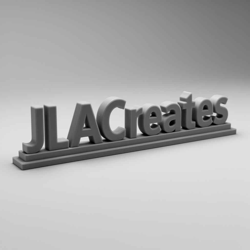 JLACreates Nameplate Figurine free 3D printable STL