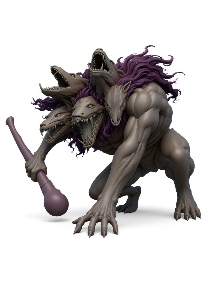Cerberus Mythical Figurine free 3D printable STL