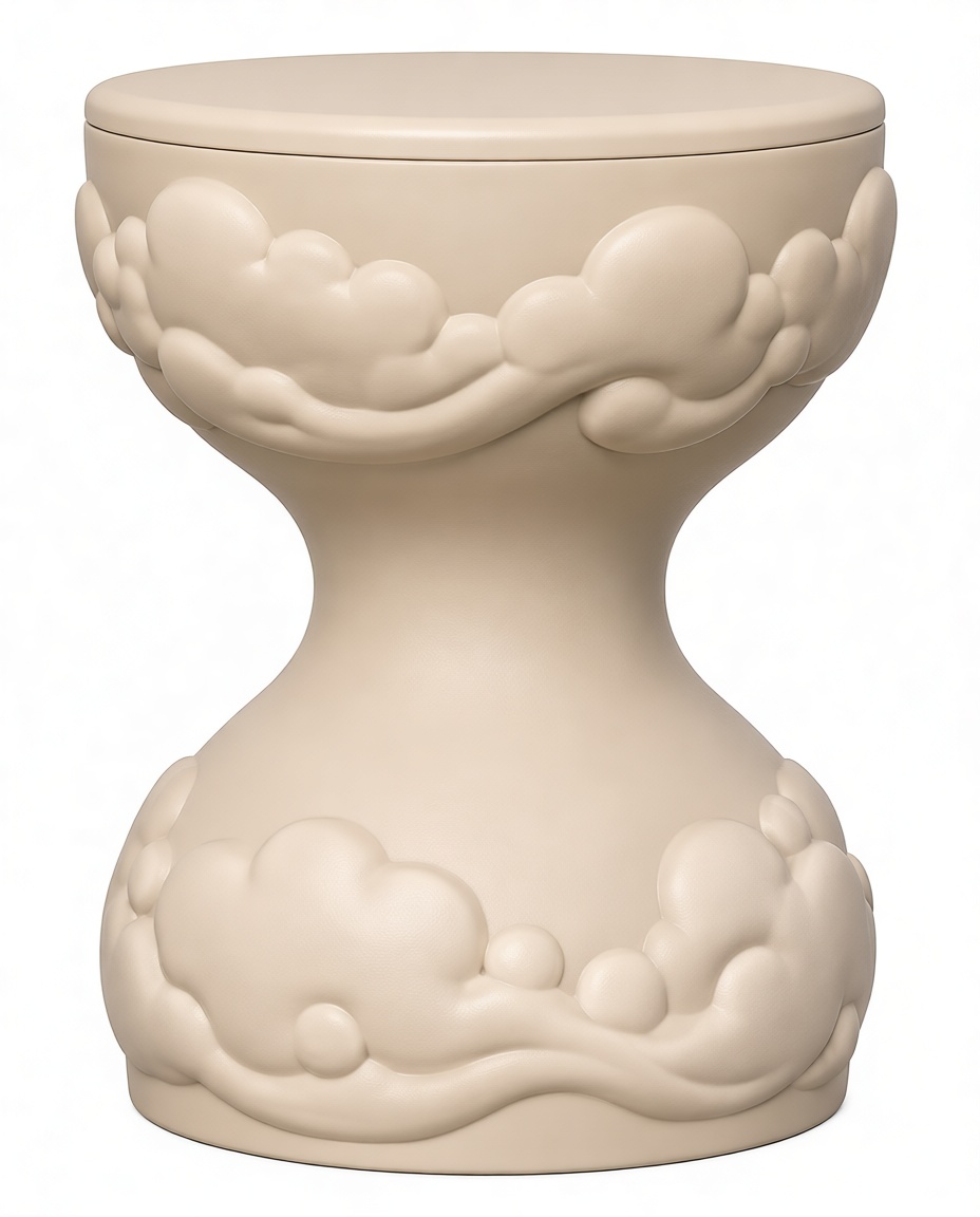 Cloud Motif Stool free 3D printable STL