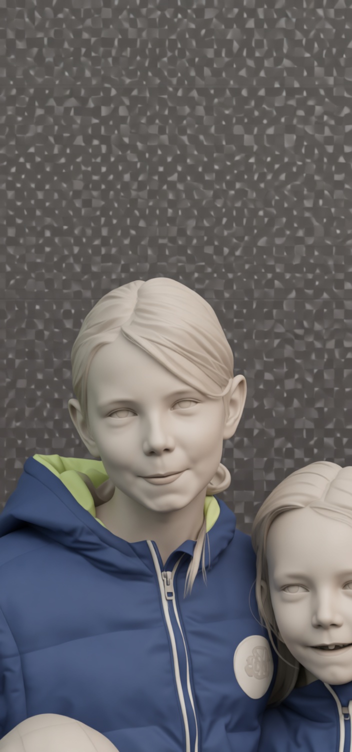 Sibling Children Busts free 3D printable STL