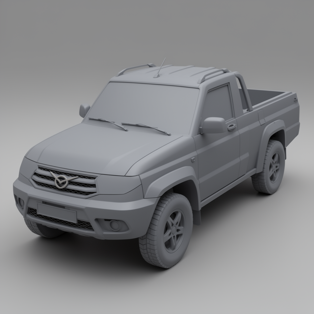 UAZ Patriot Pickup Model free 3D printable STL