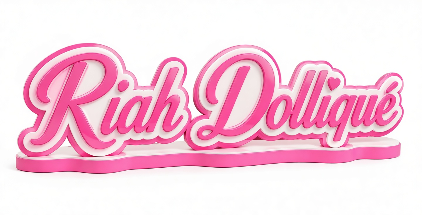 Riah Dollique Sign free 3D printable STL