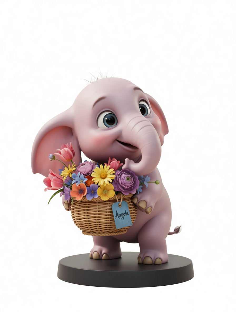 Cute Elephant Figurine free 3D printable STL