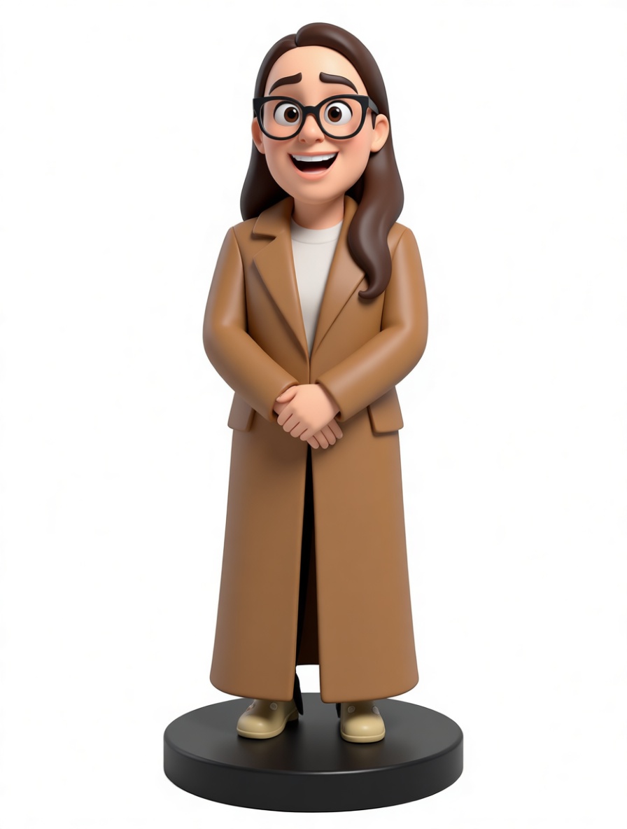 Woman Long Coat Figurine free 3D printable STL
