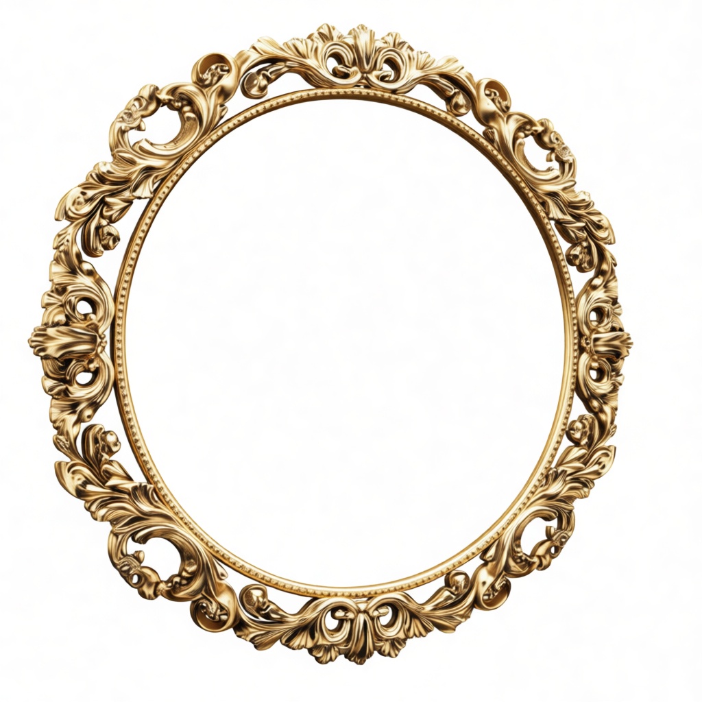 Baroque Round Frame free 3D printable STL