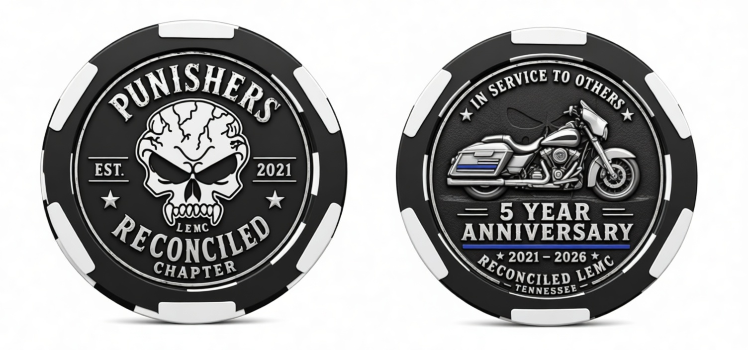 Punishers Reconciled Coin free 3D printable STL