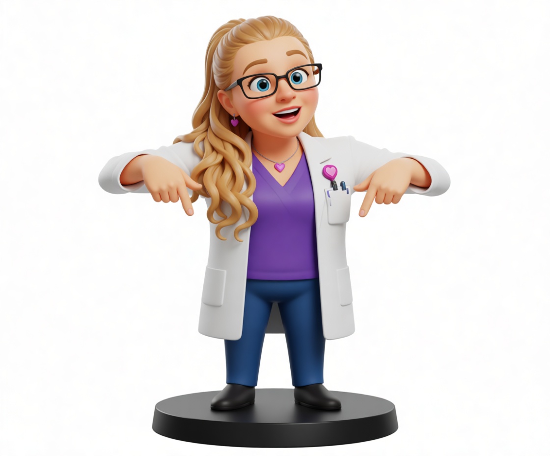 Female Doctor Figurine free 3D printable STL