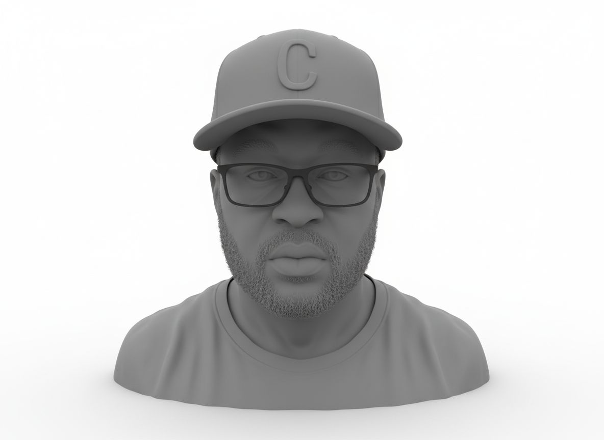 Man with Cap Bust free 3D printable STL