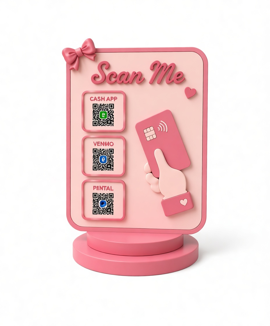 Payment QR Code Stand free 3D printable STL