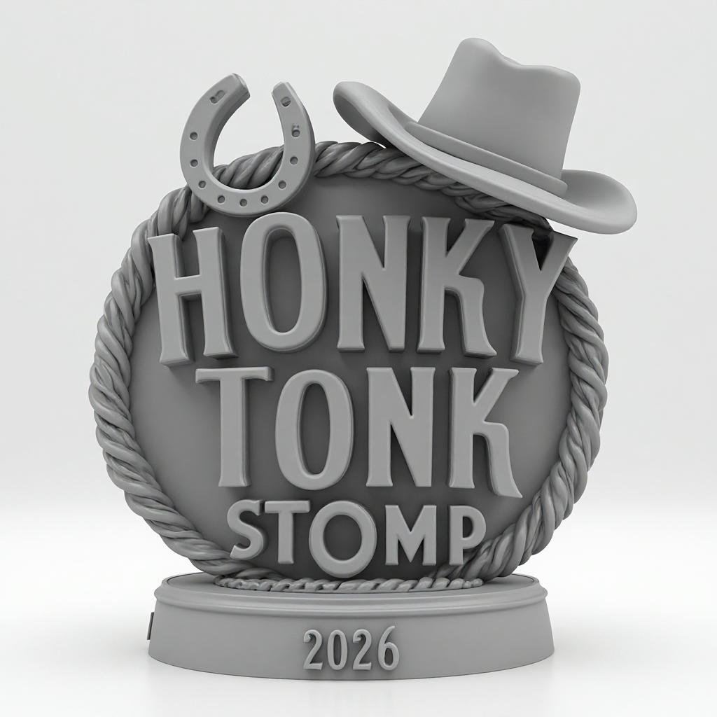 Honky Tonk Stomp Plaque free 3D printable STL