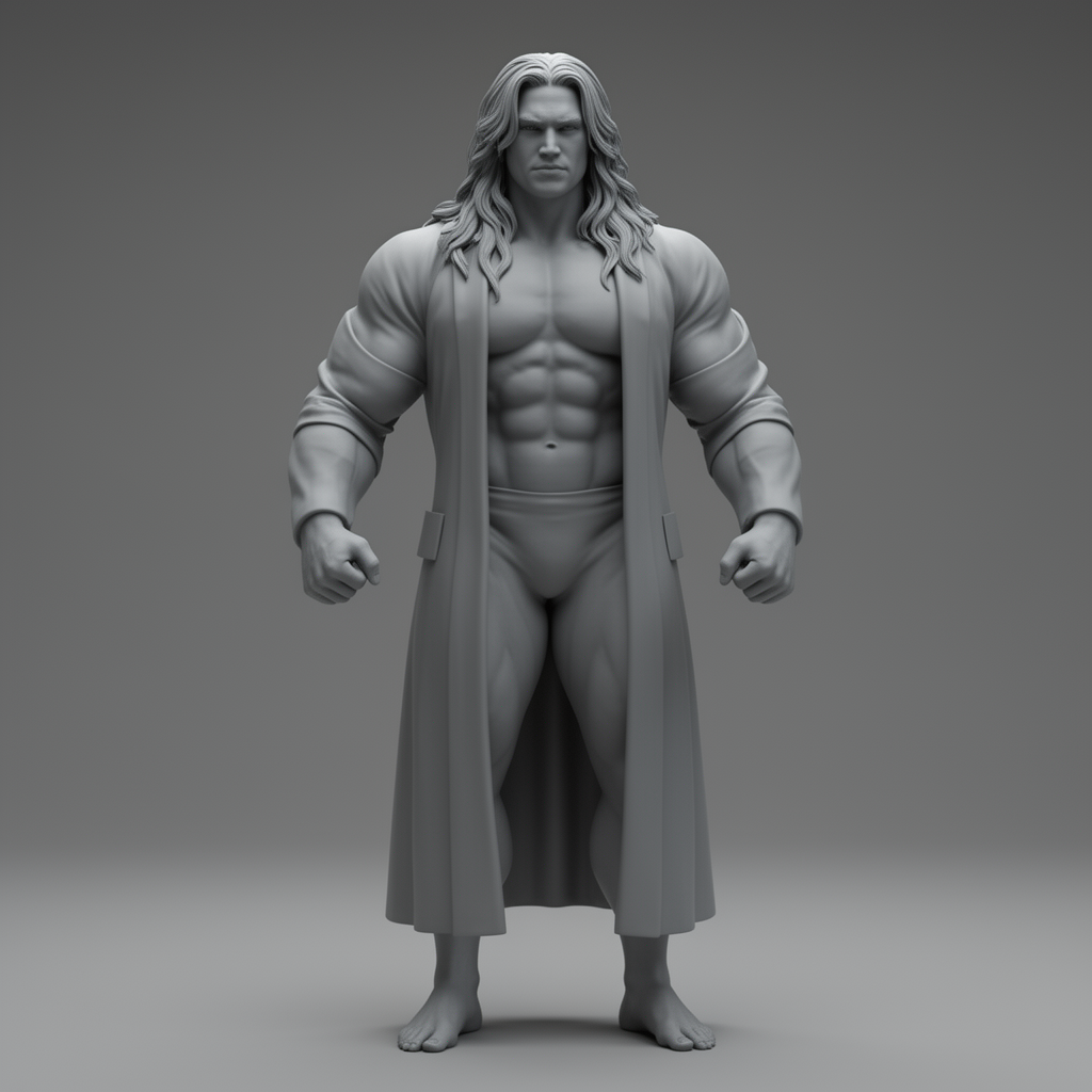 Realistic Bodybuilder Figurine free 3D printable STL
