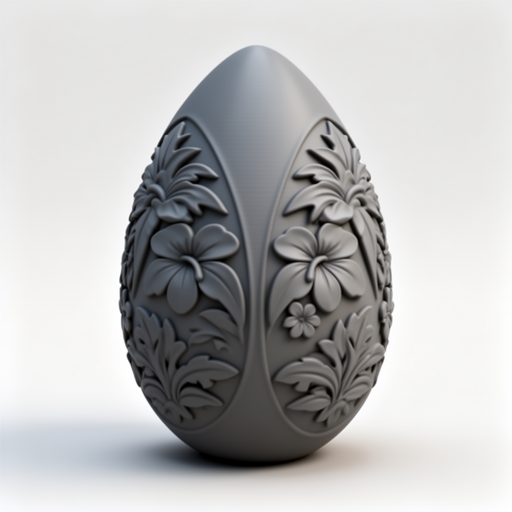 Hawaiian Art Egg Sculpture free 3D printable STL