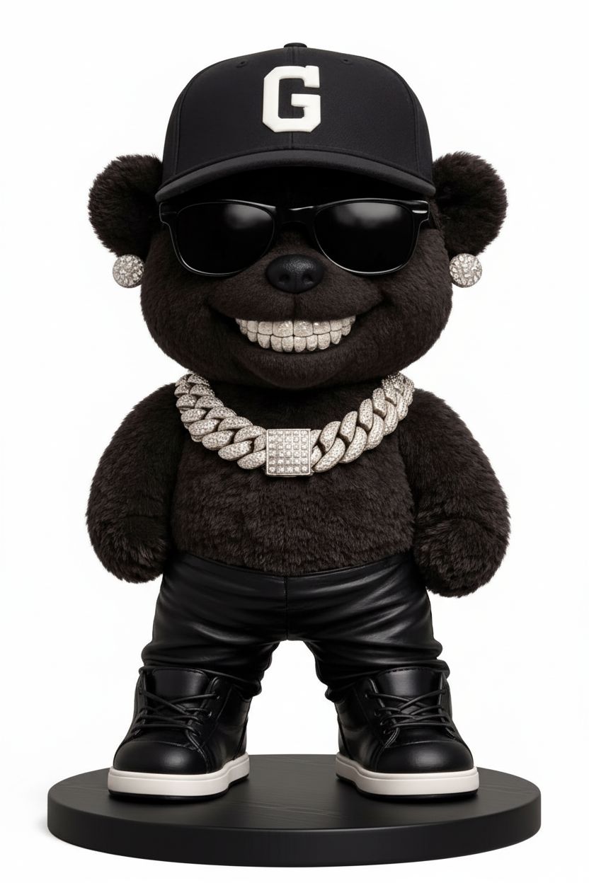 Gangsta Bear Figurine free 3D printable STL