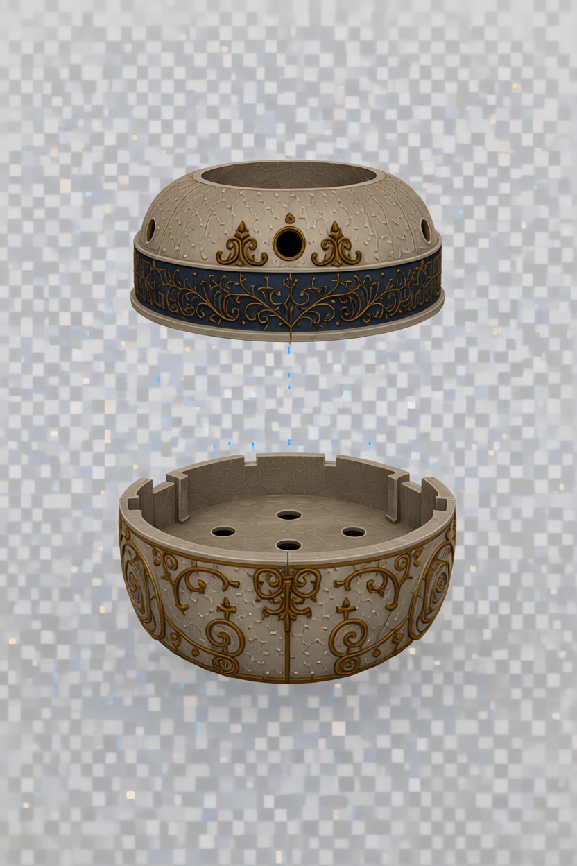 Ornate Incense Burner Model free 3D printable STL