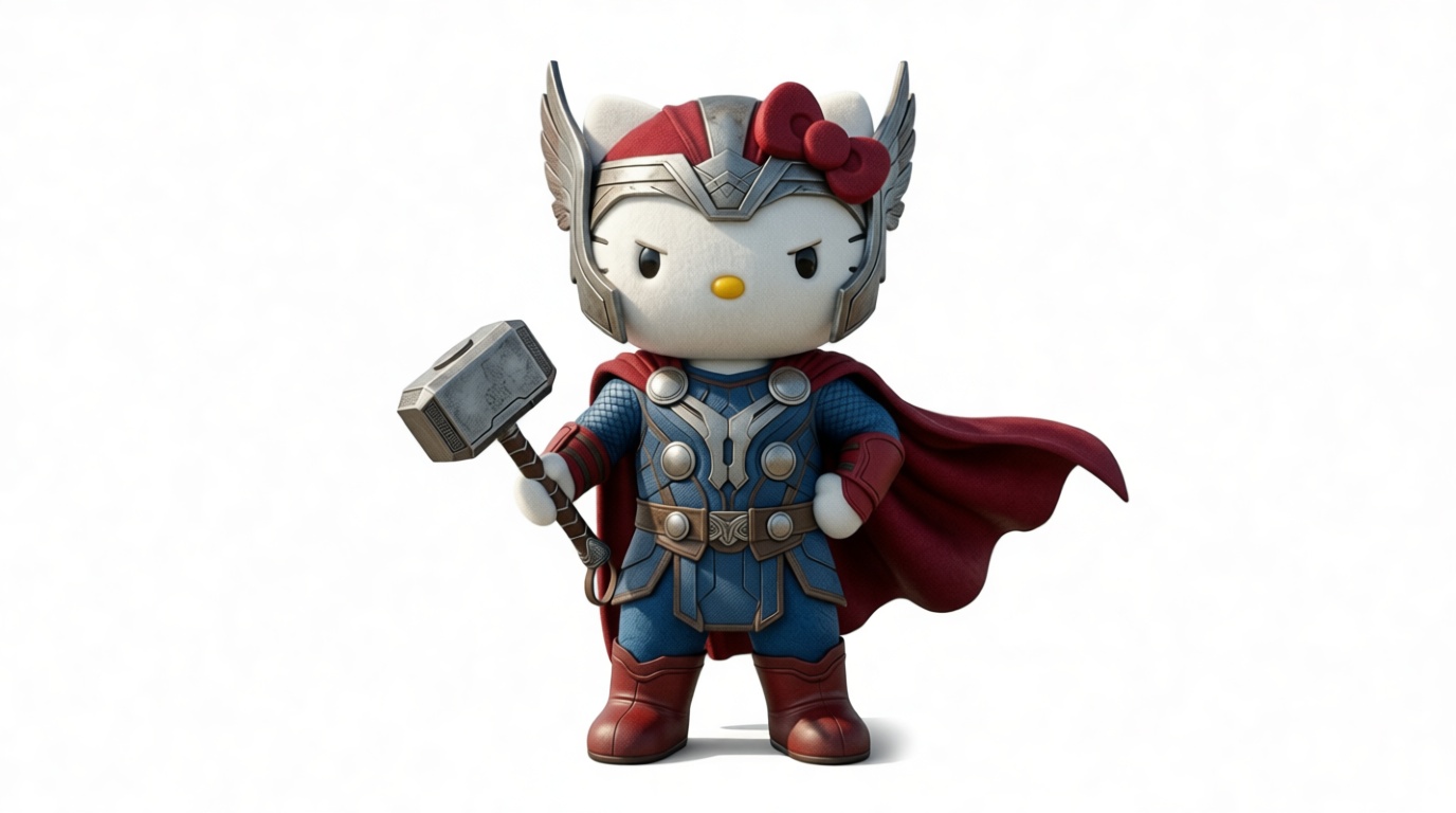 Hello Kitty Thor Figurine free 3D printable STL