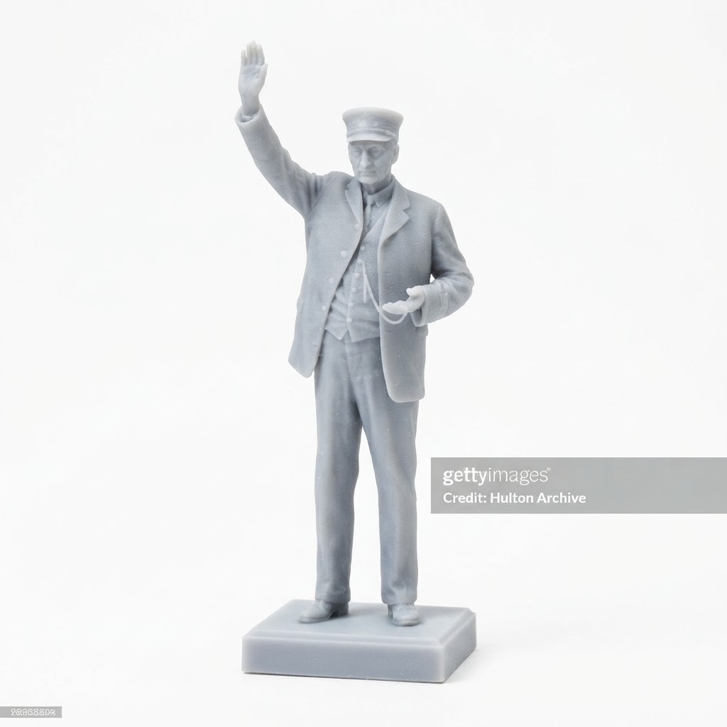 Vintage Train Conductor Figurine free 3D printable STL
