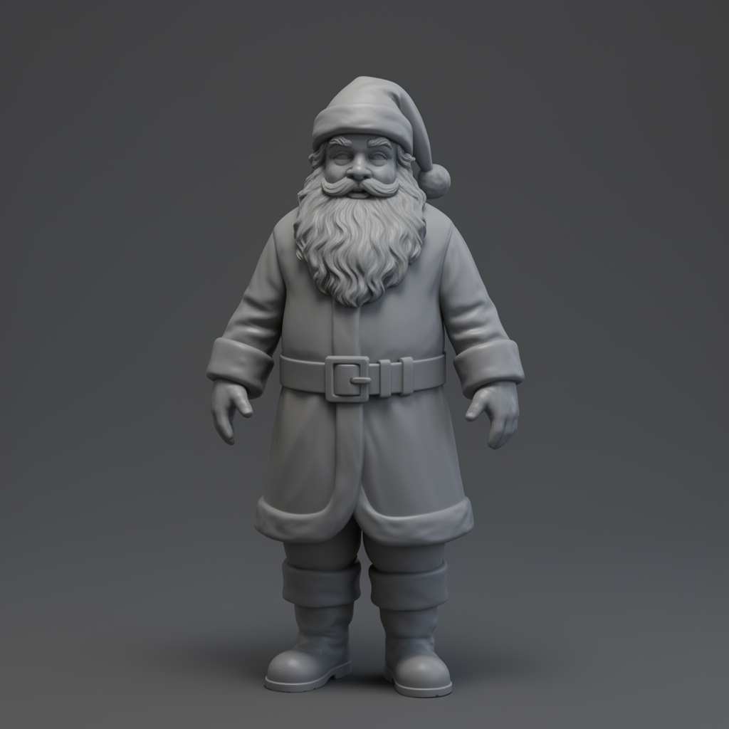 Black Santa Claus Figurine free 3D printable STL