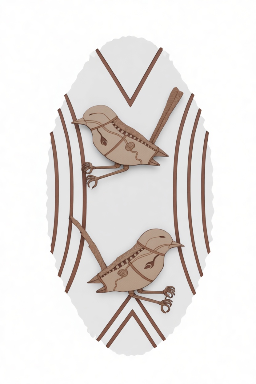 Fantail Bird Wall Plaque free 3D printable STL