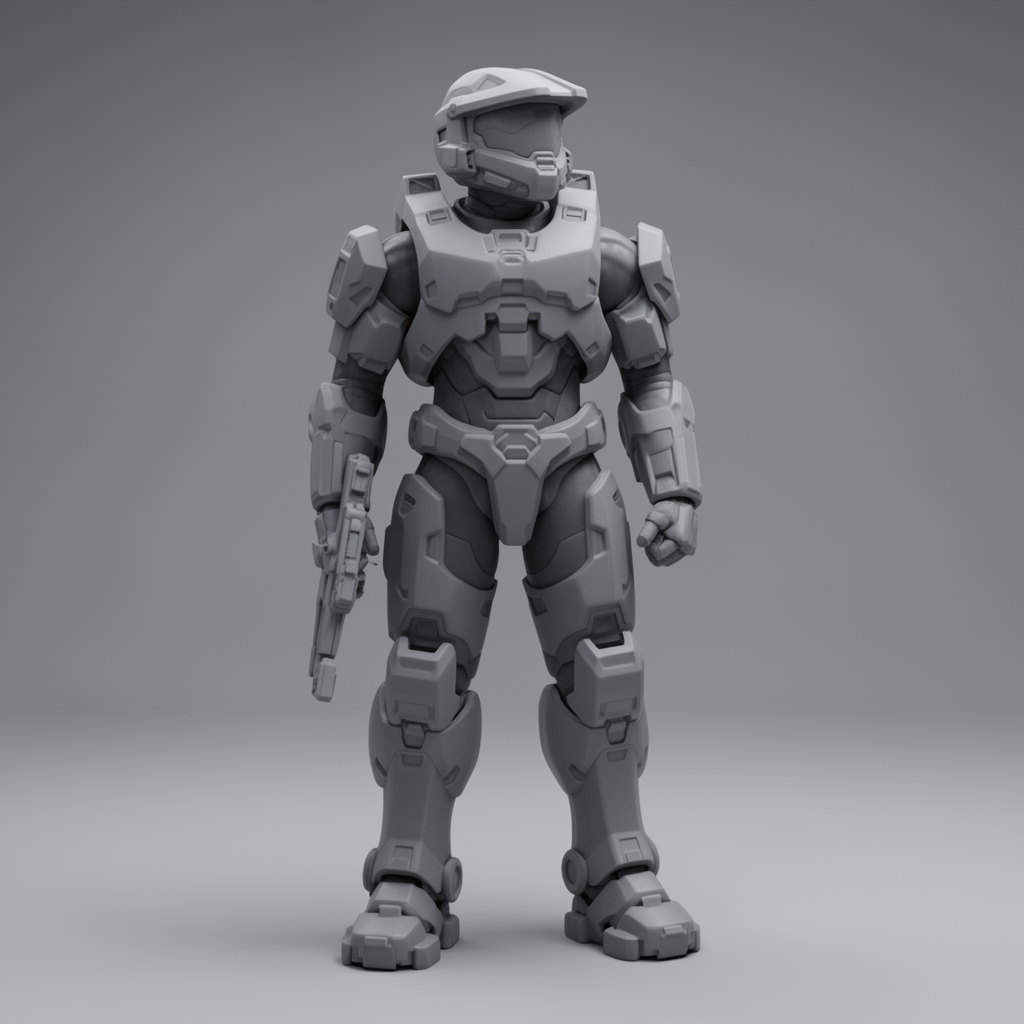 Master Chief Figurine free 3D printable STL