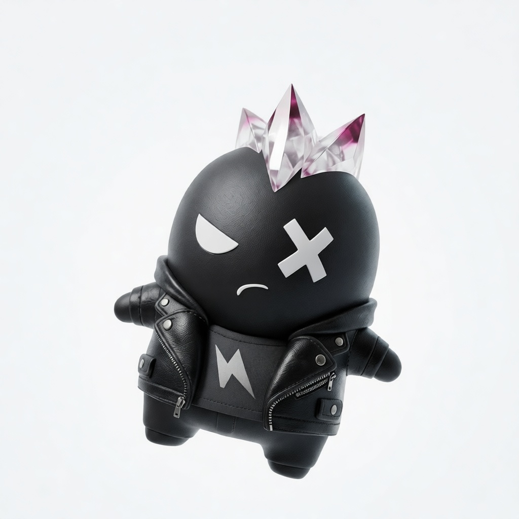 Punk Crystal Crown Figurine free 3D printable STL