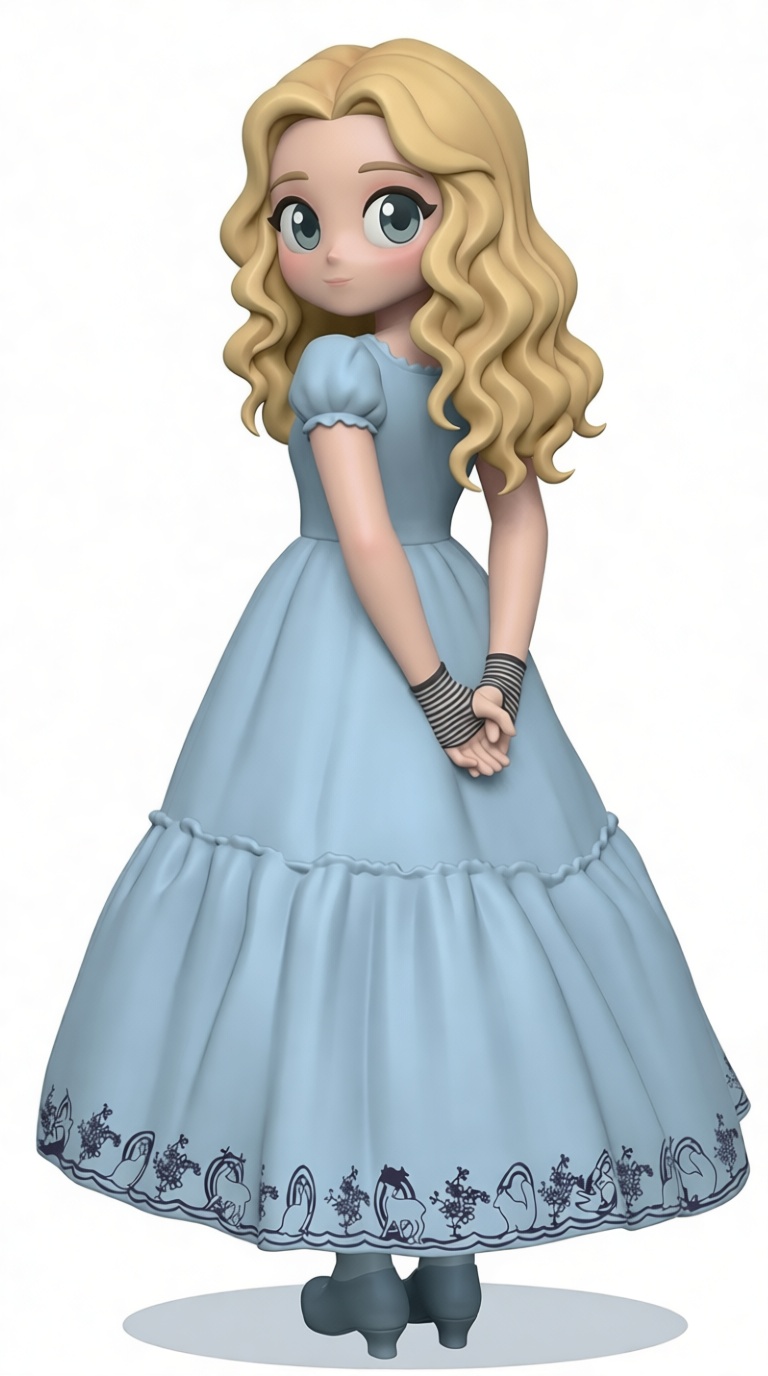 Alice in Wonderland Figurine free 3D printable STL