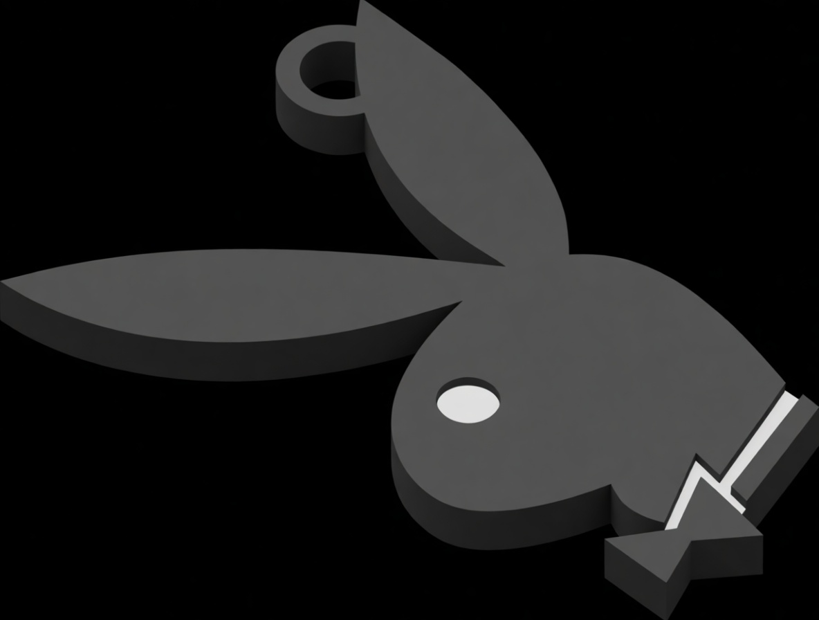 Playboy Bunny Keychain free 3D printable STL