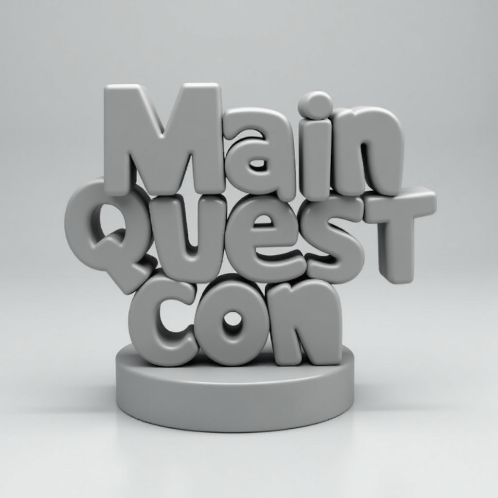 Stylish MainQuestCon Sign free 3D printable STL