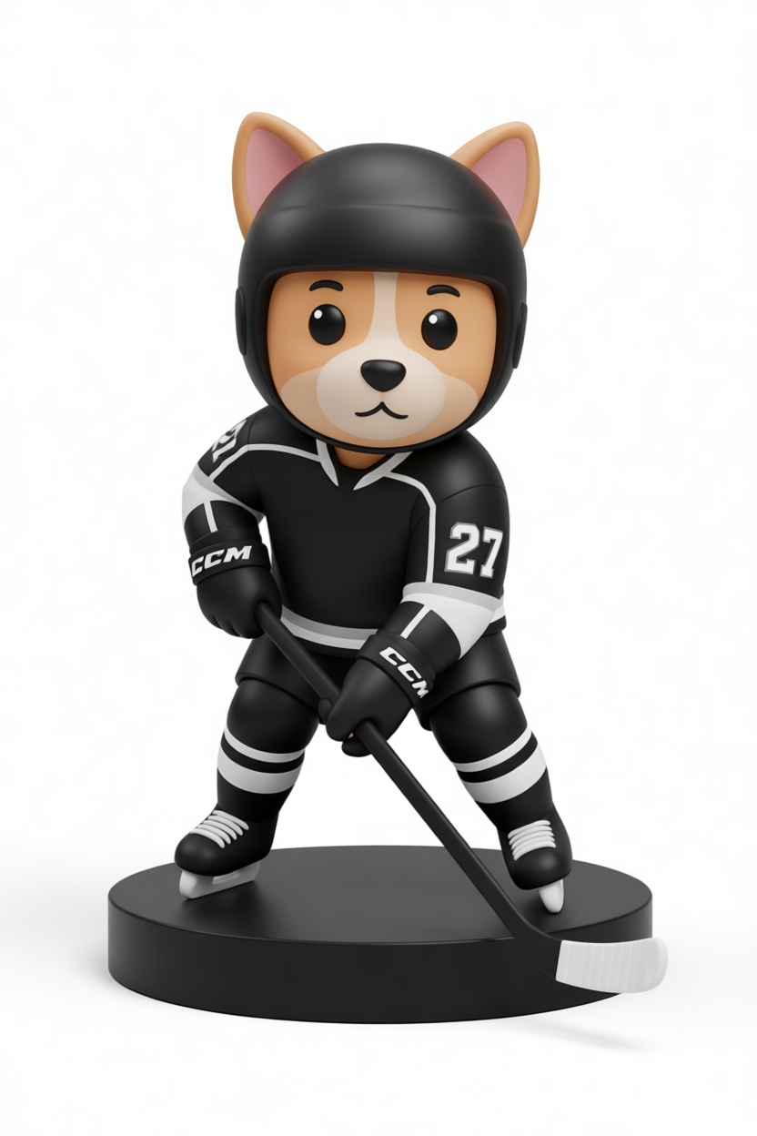 Corgi Hockey Player Figurine free 3D printable STL