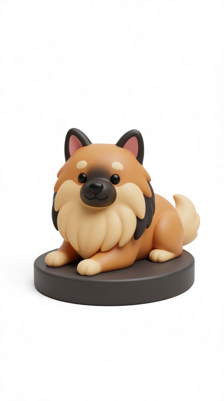Pomeranian Dog Figurine free 3D printable STL
