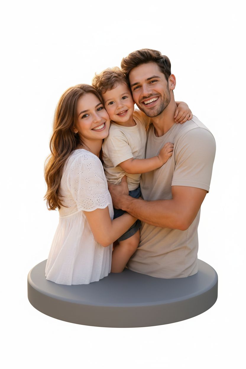 Smiling Family Group free 3D printable STL