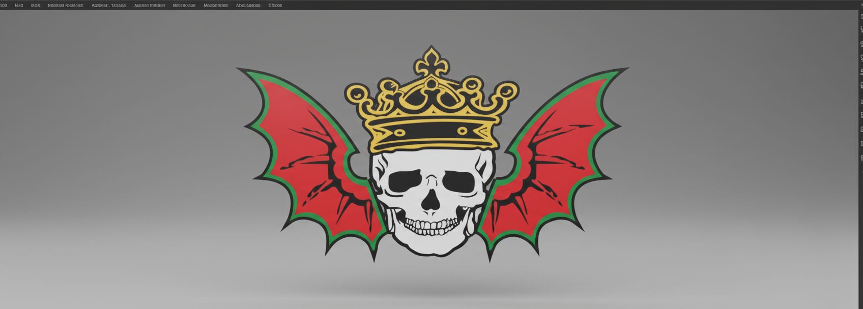 Crowned Skull Illustration free 3D printable STL