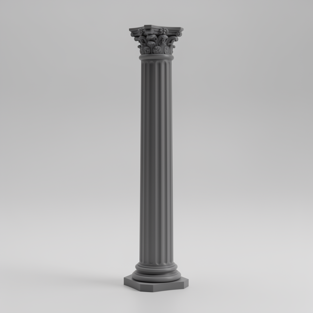 17th Century Column Sculpture free 3D printable STL