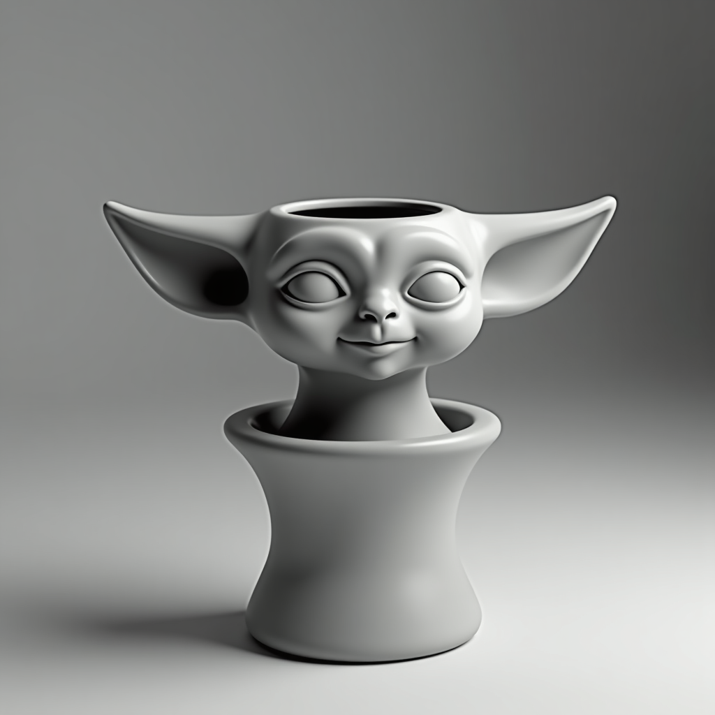Yoda-Inspired Vase free 3D printable STL