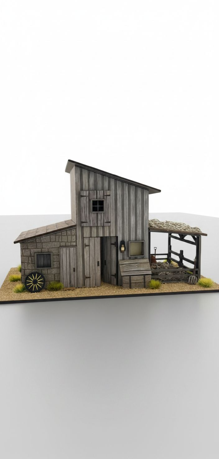 Rustic Barn Model free 3D printable STL